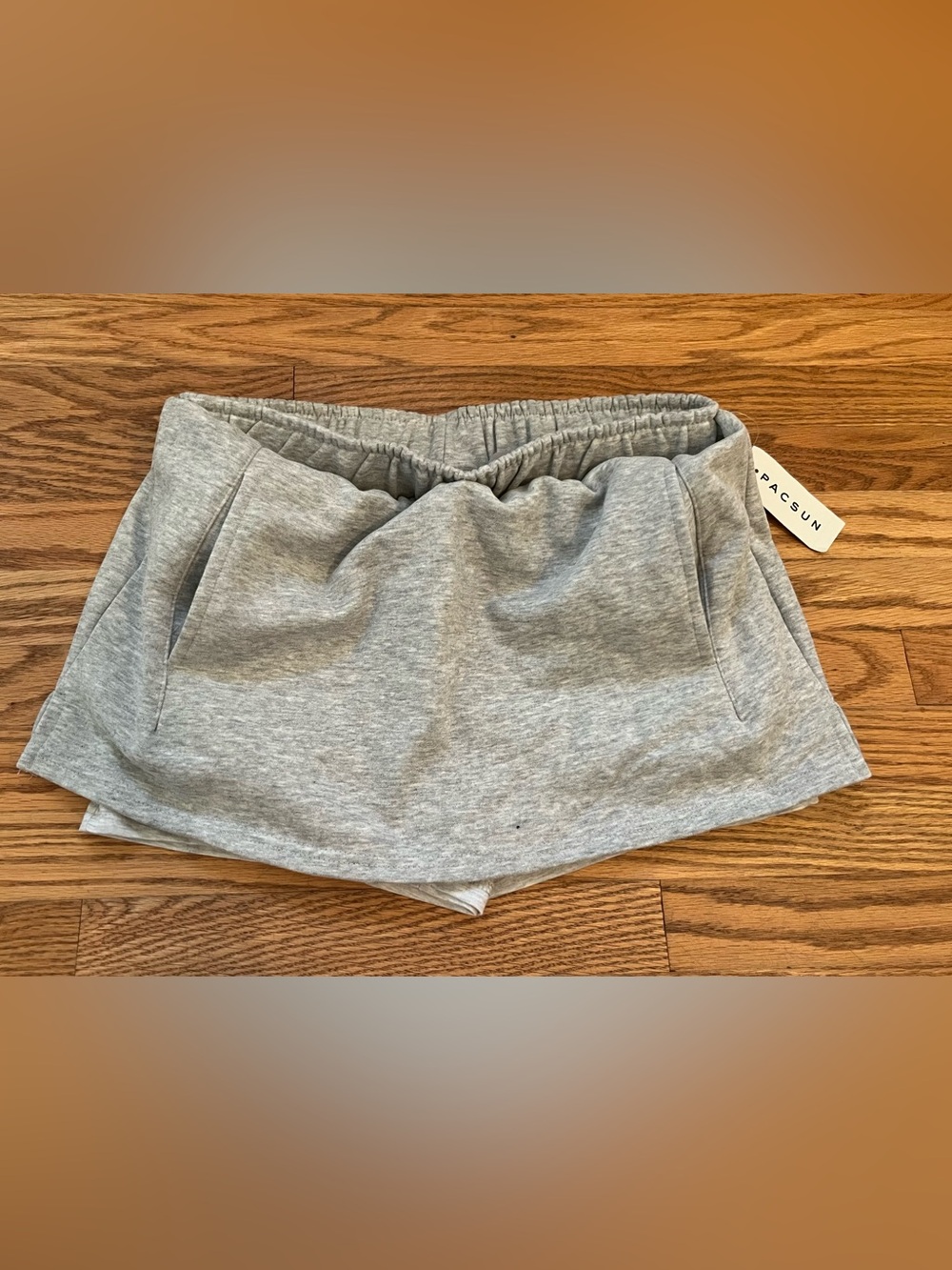 PACSUN Women’s Gray Knit Elastic-Waist Shorts Sz S NWT